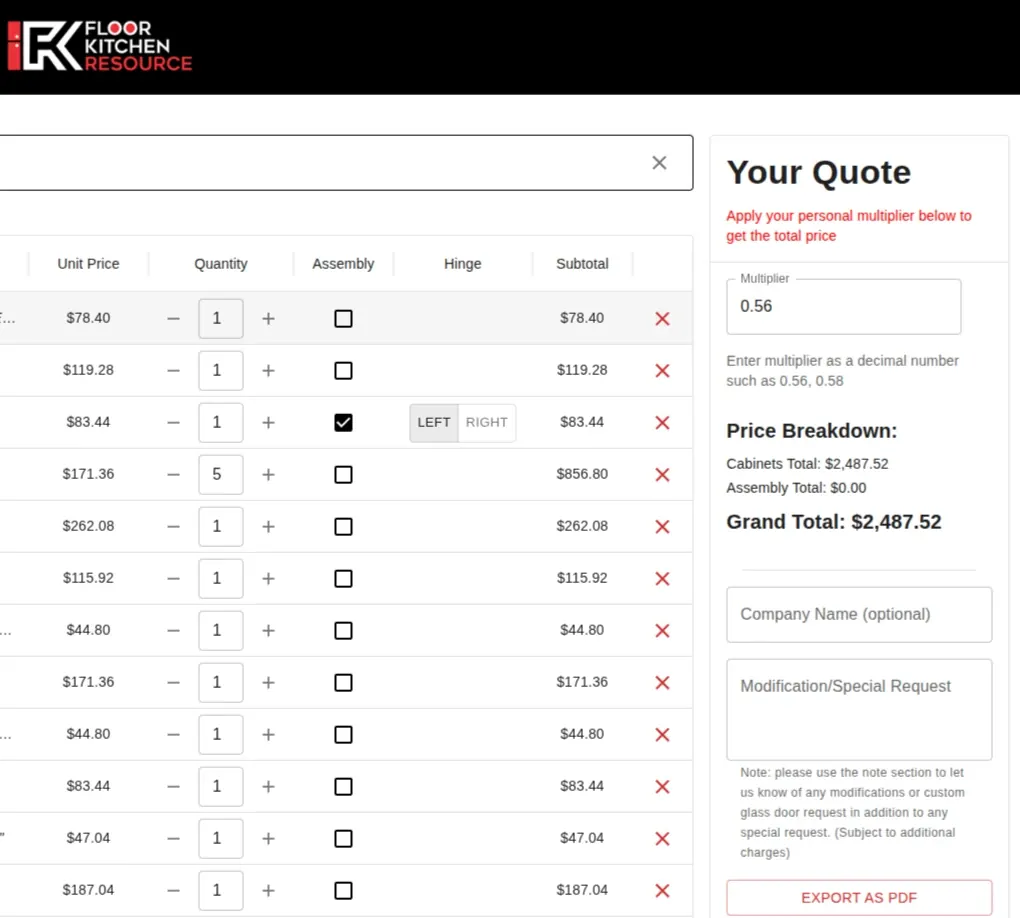 Floor & Kitchen Resource — Custom Business System