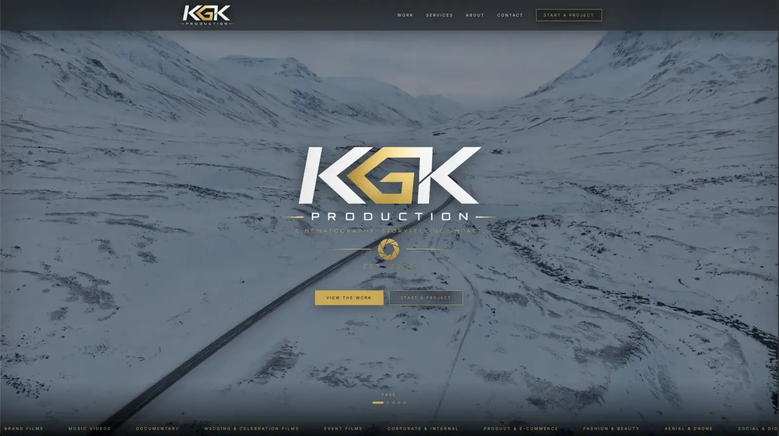 KGK Productions — Website Design